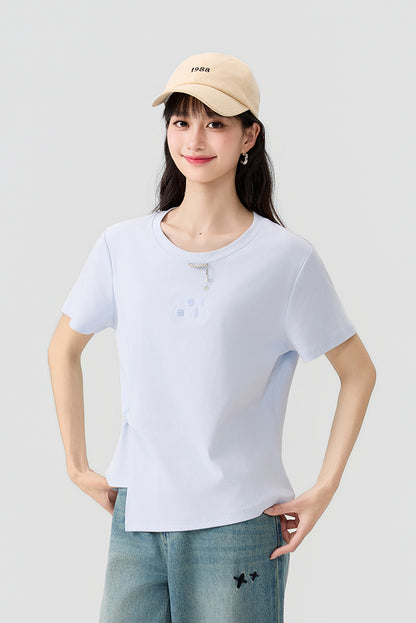 Women's Slim-Fit Crew-Neck T-Shirt - 16T5035